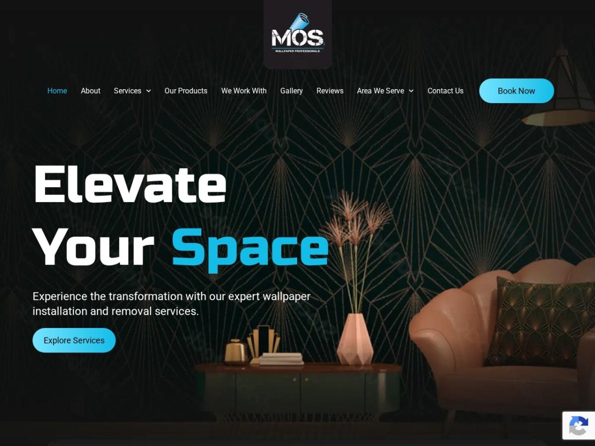 Screenshot of the MOS Wallpaper Professionals website