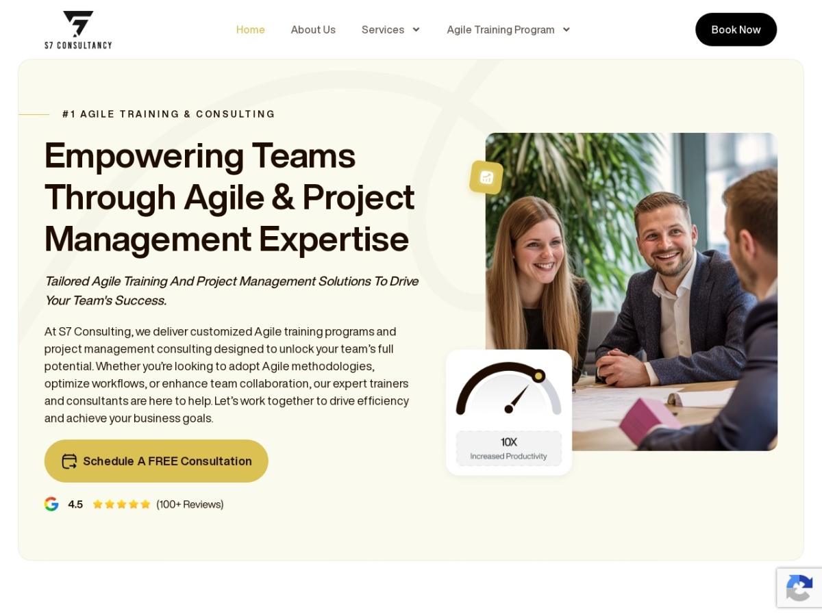 Screenshot of the S7 Consultancy website